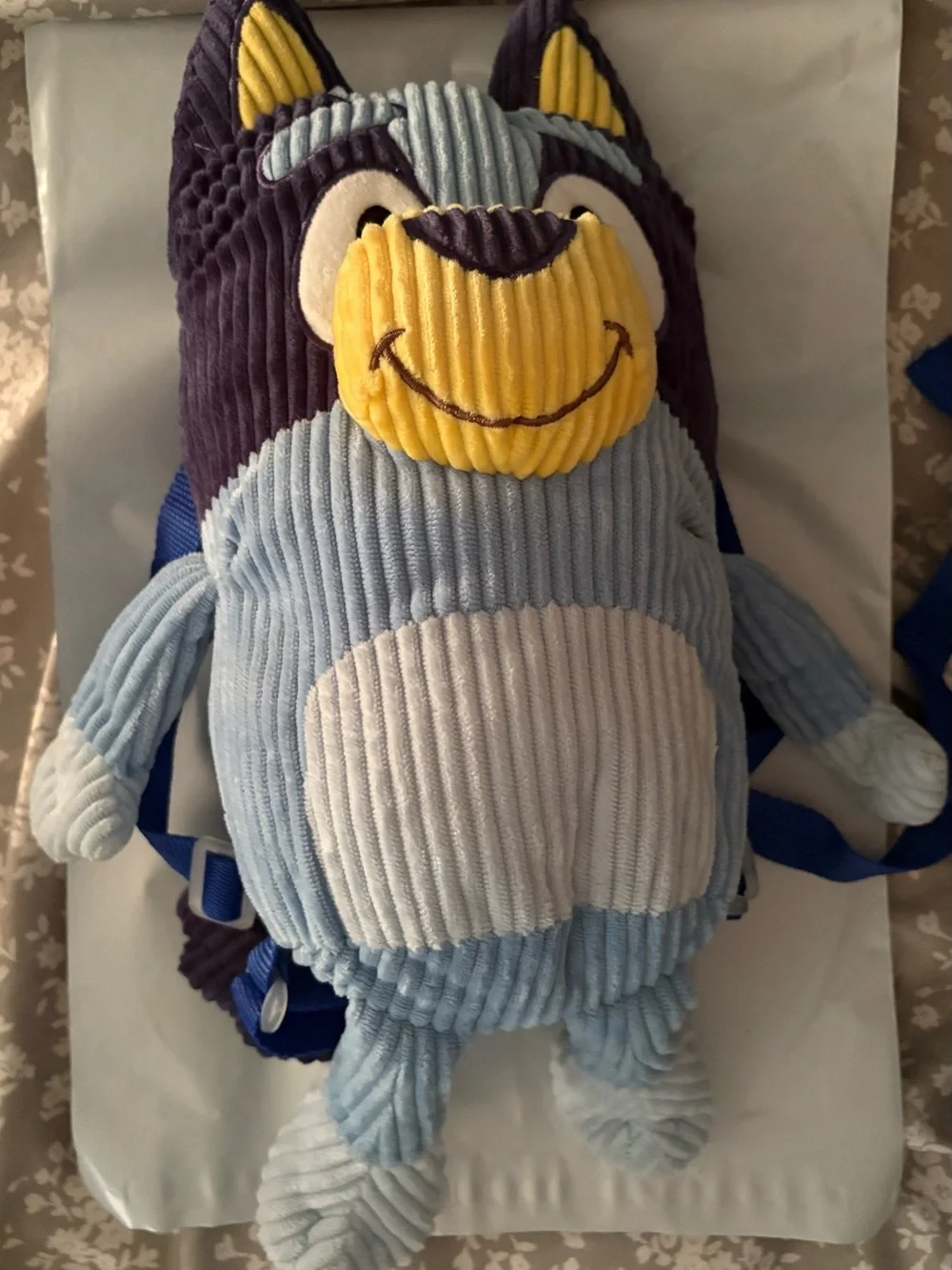 Plush Bluey Kids Animal Backpack - Soft Corduroy Comfort